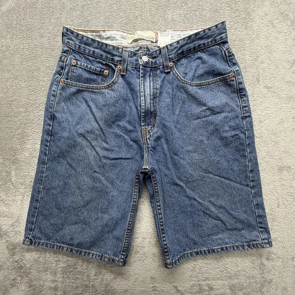 Levis Shorts Mens Measured 33x11 Blue Denim 569 Loose Straight Relaxed‎ Casual